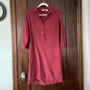 J.Jill 100% linen collard dress